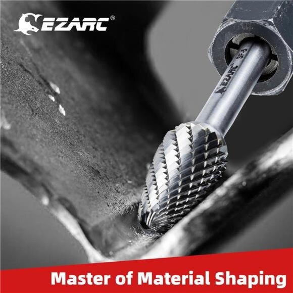 5PCS Tungsten Carbide Rotary Burr Set, SF-5 Double Cut Carbide Burr 1/4" Shank - Picture 7 of 8